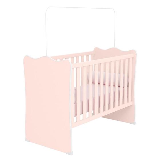 Imagem de Berço Doce Sonho Quarto Infantil Bebê Rosa Acetinado - Qmovi