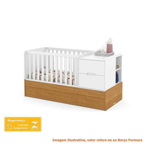 Berço Formare Branco Soft - Freijó 193 cm - 64938 Menor preço em Berço Formare Branco Soft - Freijó 193 cm - 64938