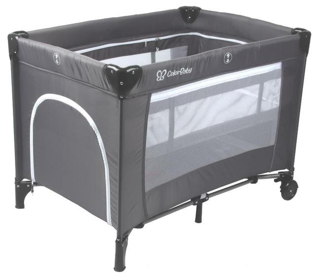 Imagem de Berço Infantil Dobrável Eco Cinza Portátil - Color Baby