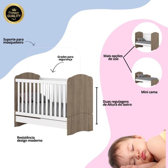 Berço Mini Cama Henn Bala De Menta 