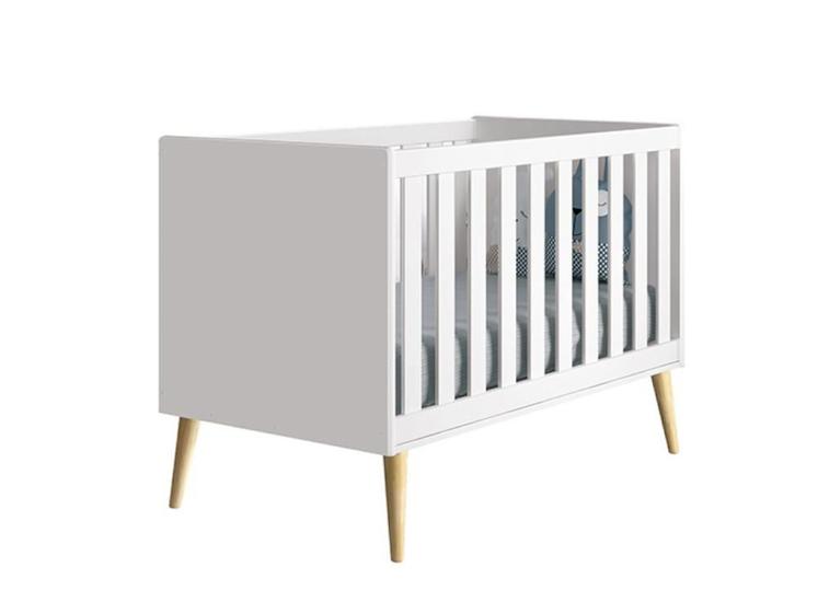 Imagem de Berço Mini Cama Reller Theo Retrô  Branco Fosco  11390