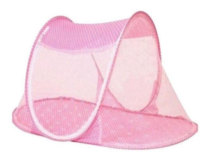 Imagem de Berço Mosquiteiro Tenda Portátil Compacto Com Zíper Rosa