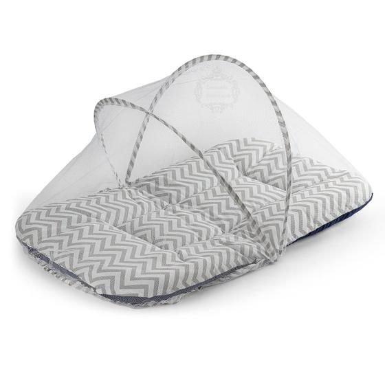 Imagem de Berço Portátil Acolchoado Mosquiteiro para Bebê Masculino