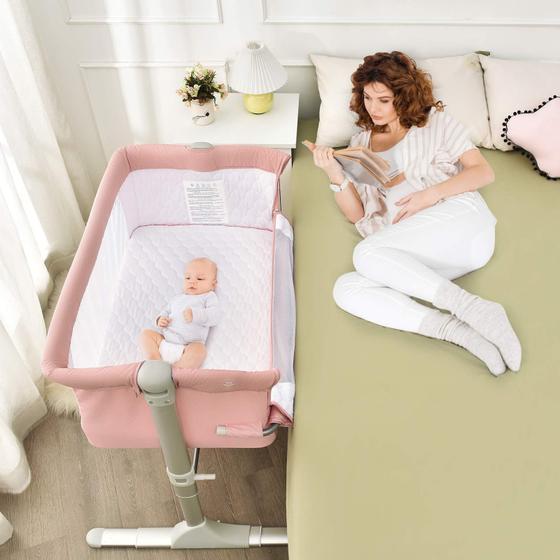 Imagem de Berço Portátil de Cabeceira BABY JOY - Com Bolsa de Transporte