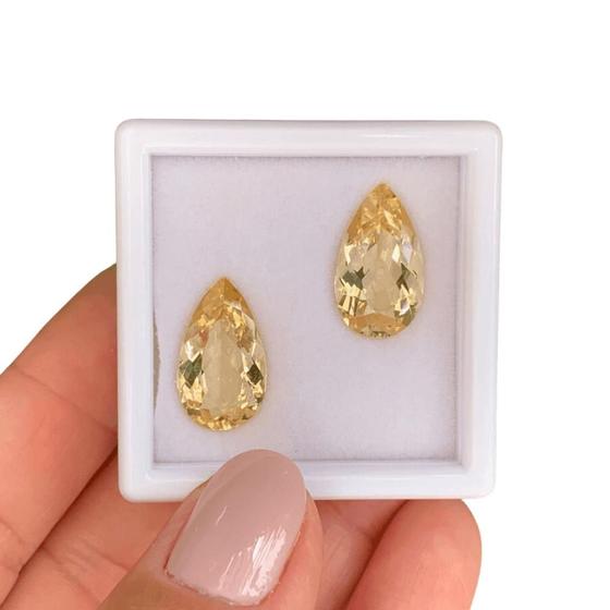 Imagem de Berilo Amarelo Gota Par 10,68ct