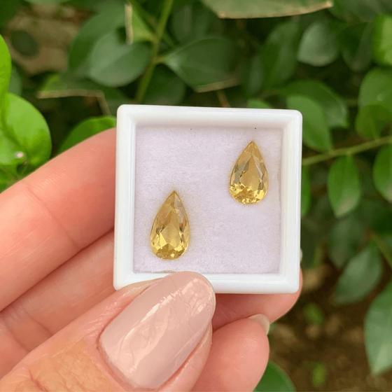 Imagem de Berilo Amarelo Gota Par 2,93ct