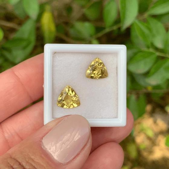 Imagem de Berilo Amarelo Trillion Par 2,77ct