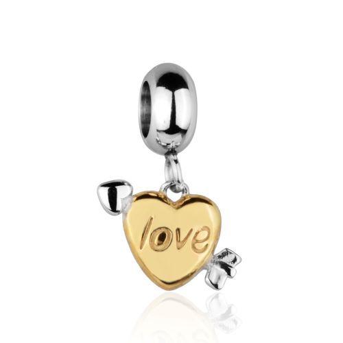 Imagem de Berloque aco inox dourado love