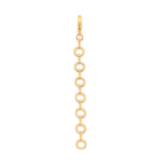 Imagem de Berloque banhado ouro 3x 24k 18k e 22k feminino rommanel elos redondos fecho lagosta 542421