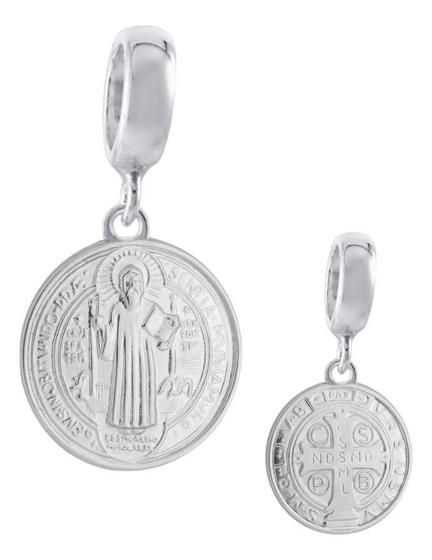 Imagem de Berloque Medalha São Bento Prata 925