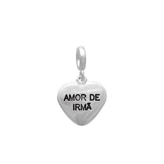 Imagem de Berloque Prata Coração Gravado Amor De Irma