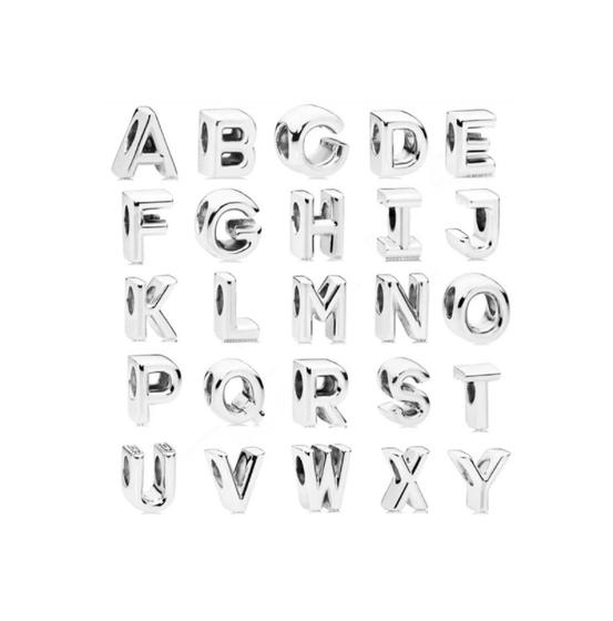 Imagem de Berloques de aço inox todas as letras do Alfabeto A a Z