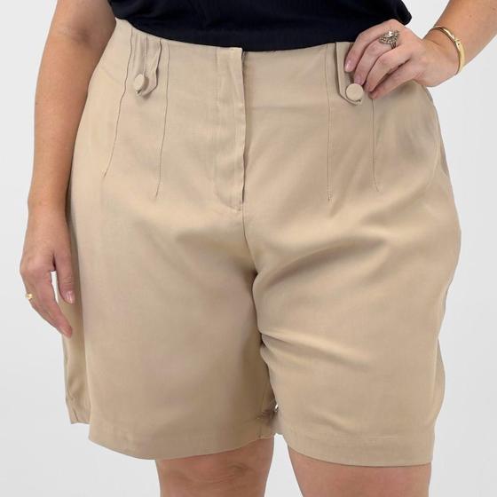 Imagem de Bermuda Alpelo Jorts Plus Size em Tecido Feminina