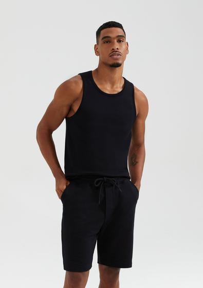 Bermuda Básica Masculina Reta Em Moletom Menor preço em Bermuda Básica Masculina Reta Em Moletom