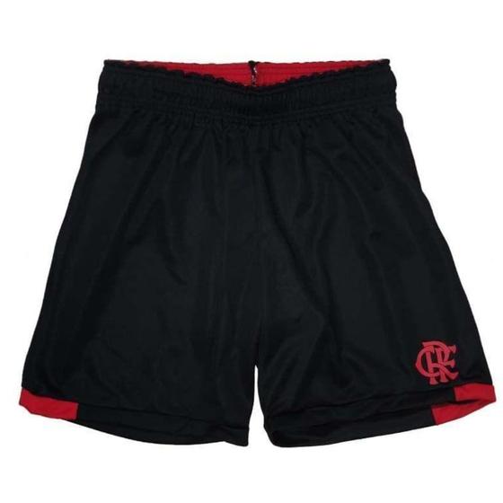 Imagem de Bermuda Braziline Flamengo Loot Infantil Preto Vermelho