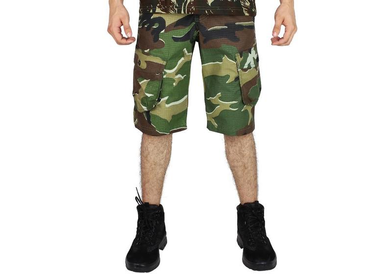 Imagem de Bermuda camuflada masculina woodland 38