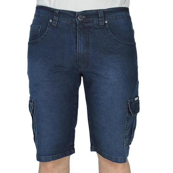 Imagem de Bermuda Cargo Jeans Masculina Plus Size R Sete