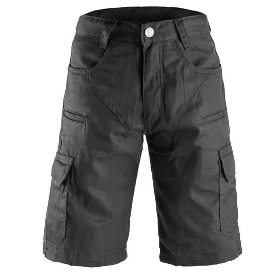 Bermuda Cargo Tática Masculina X RAY - 45cm Algodão Com Cinto Below Knee 34 Preto