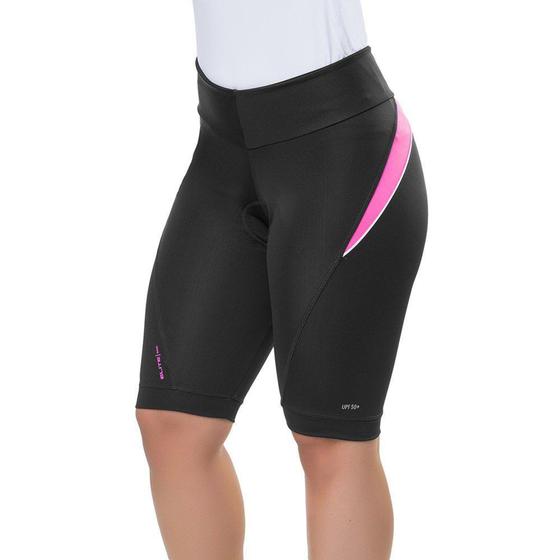 Imagem de Bermuda Ciclismo Elite 129005 Plus Size Feminina - Preto e Pink