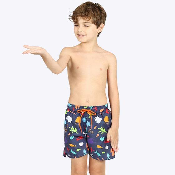 Imagem de Bermuda Estampada Moda Praia Infantil Menino Siri Kids 39522