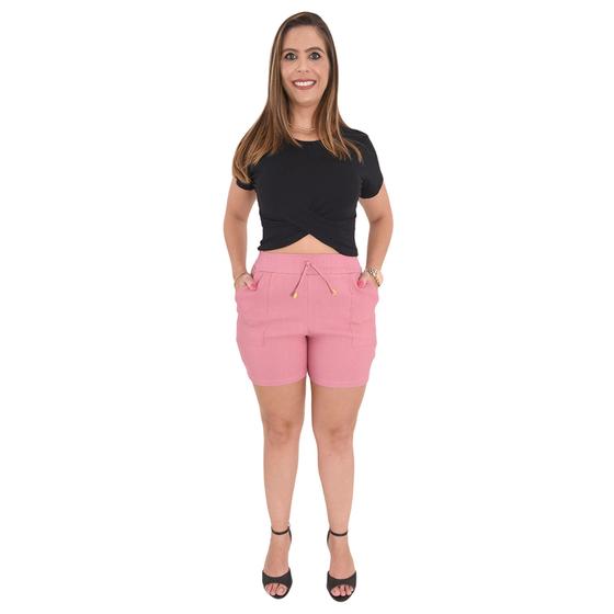 Imagem de Bermuda Feminina Básica Casual Com Bolso Elastano