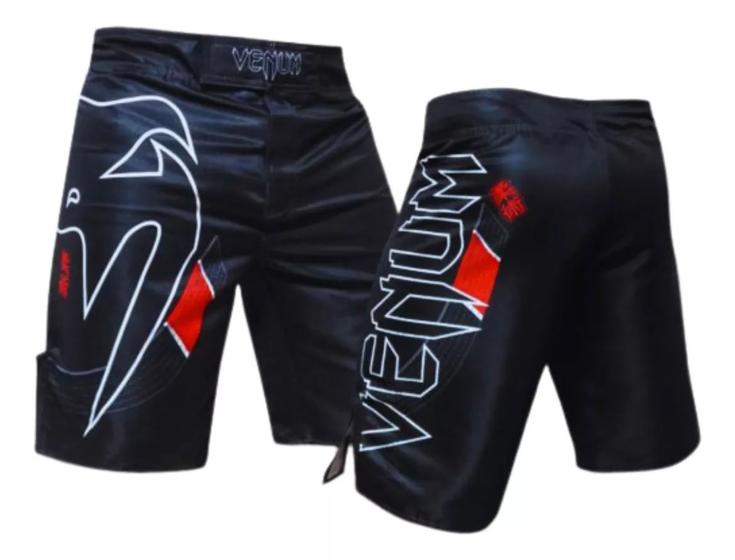 Imagem de Bermuda Fight Muay Thai MMA Venum Black Belt Dark