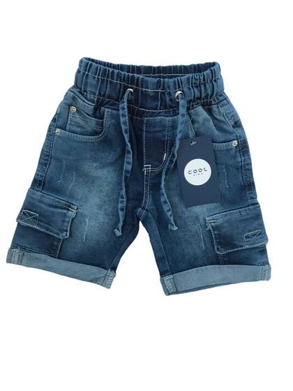 Imagem de bermuda infantil jeans meninos Bebê tam 1 2 e 3 anos pronta entrega