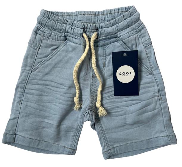 Imagem de bermuda jeans com cordão menino infantil juvenil com elastano TAM 4 A 16 ANOS