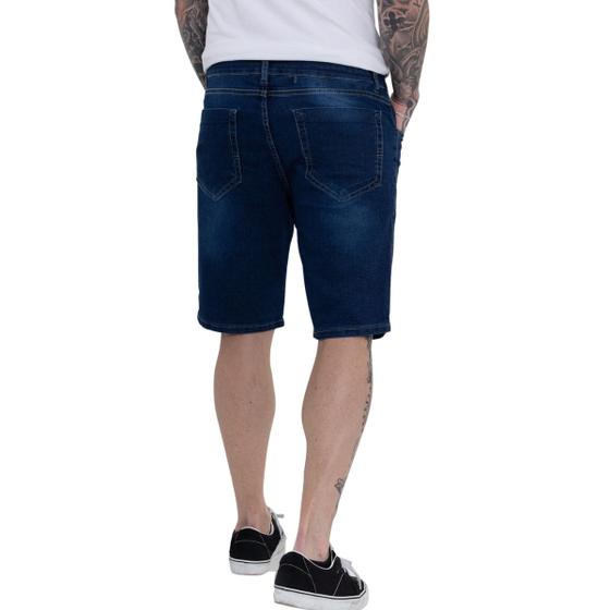 Imagem de Bermuda Jeans Feminina Pedal Ciclista Lavagem Média Algodão Premium