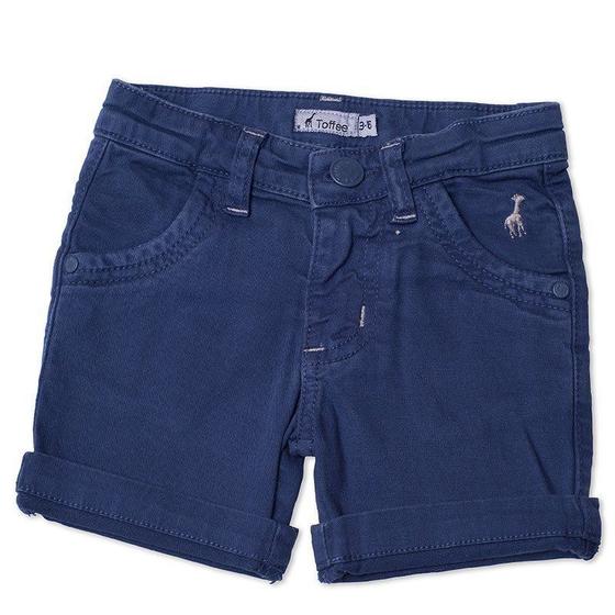 Imagem de Bermuda Jeans Infantil Masculina Azul Marinho Toffee - 9 a 12 meses