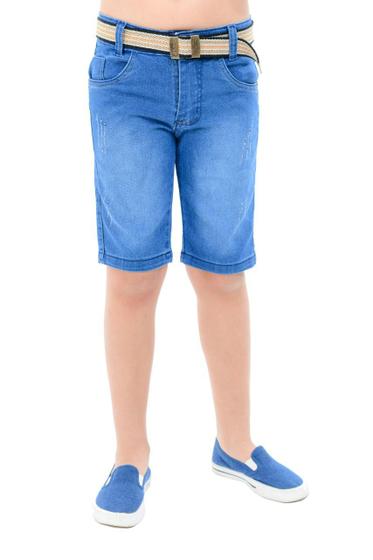 Imagem de Bermuda Jeans Infantil Menino Masculino Com Regulador