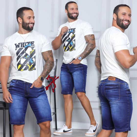 Imagem de bermuda jeans masculina premium com ótima qualidade