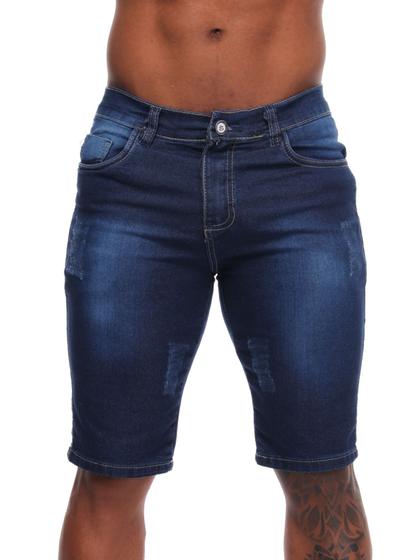 Imagem de Bermuda Jeans Masculina Sarja Skinny Com Lycra