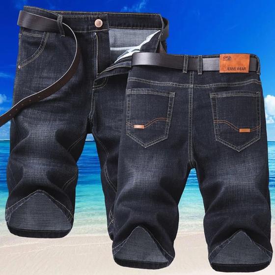 Imagem de Bermuda Jeans Masculina Short Slim Skinny Moderna