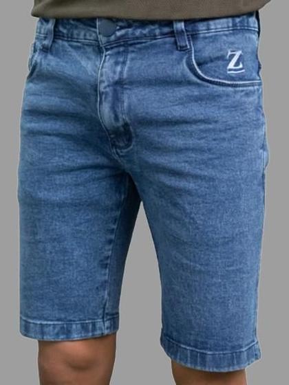 Imagem de Bermuda Jeans Masculina Slim Marmorizado