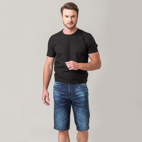 Imagem de Bermuda Jeans Masculina Zune Estonada Escura Dia a Dia Verão