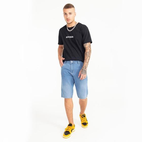 Imagem de Bermuda Jeans Rock&Soda Masculina Skinny Dia a Dia Conforto