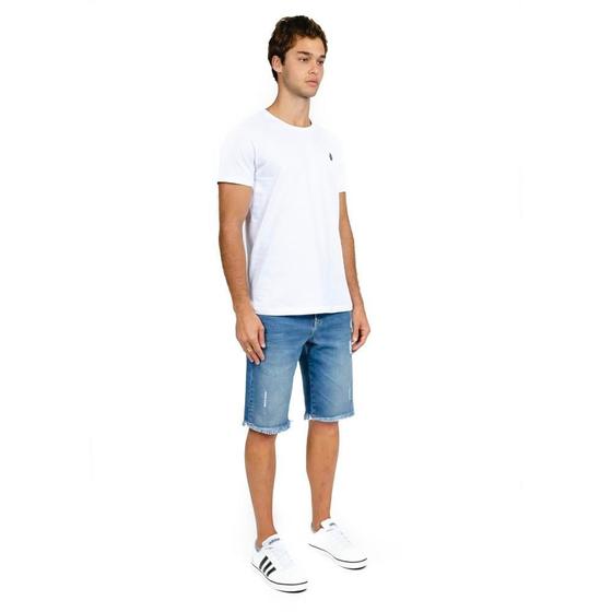 Imagem de Bermuda Jeans RockeSoda Masculina Destroyed Conforto Casual