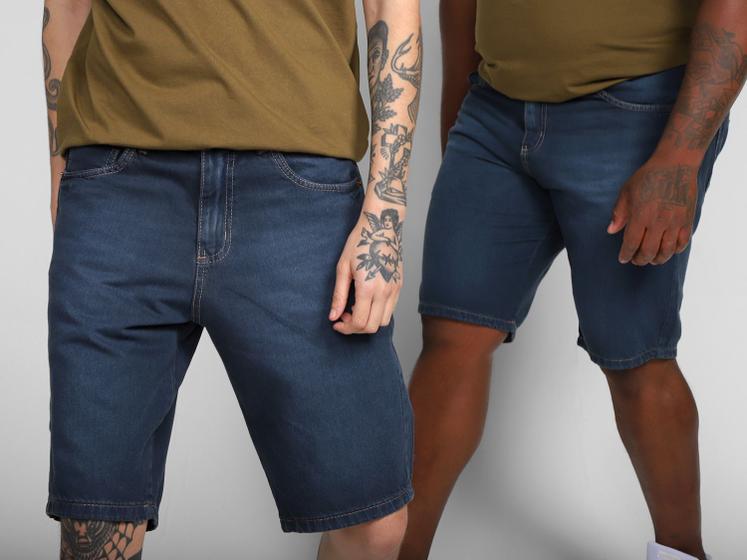 Imagem de Bermuda Jeans Vista Magalu Reta 5 Pockets