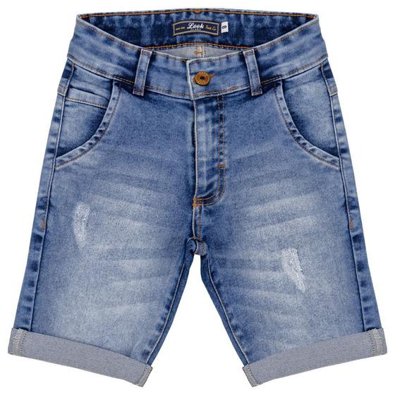 Imagem de Bermuda Juvenil Look Jeans Slim Jeans - UNICA - 6