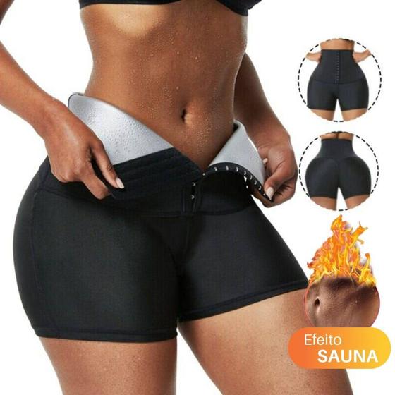 Imagem de Bermuda Legging Efeito Sauna Shaper Modeladora Queima Gordura - Vai de Tech