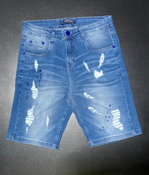 Imagem de Bermuda Liminar Jeans Masculina Destroid C/ Pigmento