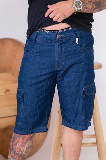 Bermuda Masculina Cargo Jeans Menor preço em Bermuda Masculina Cargo Jeans