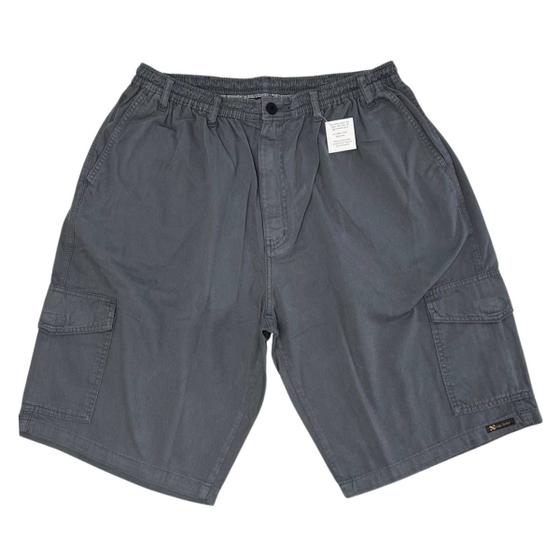 Imagem de Bermuda Masculina Cargo Sarja Plus Size Cós Elástico 60-66 Jamer