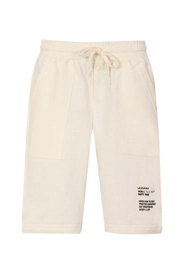 Imagem de Bermuda Masculina Infantil Moletom Polo Wear Off White