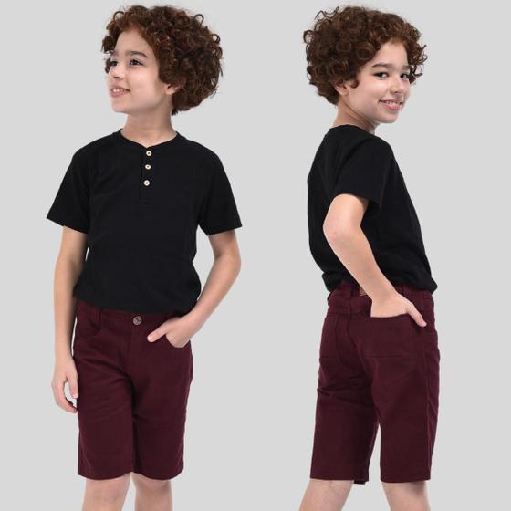 Imagem de Bermuda Masculina jeans e sarja infanto juvenil com regulador interno 10 ao 16