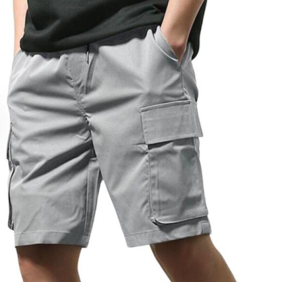 Bermuda Masculina Larga Cargo Dazzling 6 Bolsos Skate Sarja Verão ...
