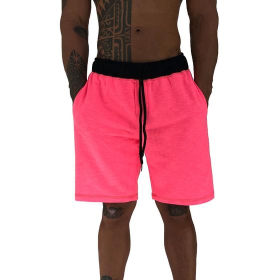 Imagem de Bermuda Masculina Moletom MXD Conceito Limitada Rosa Fluoresente