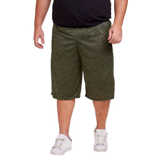 Bermuda Masculina Plus Size Dry Fit Esporte Confort Em Poliéster Menor preço em Bermuda Masculina Plus Size Dry Fit Esporte Confort Em Poliéster