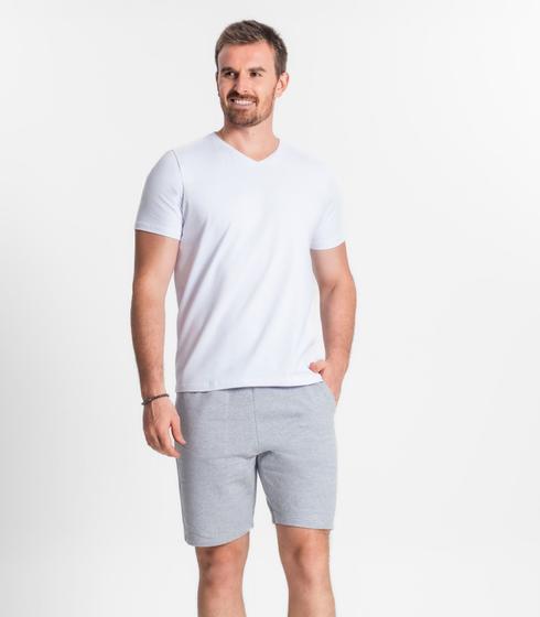 Imagem de Bermuda Masculina Plus Size Moletom Diametro Cinza